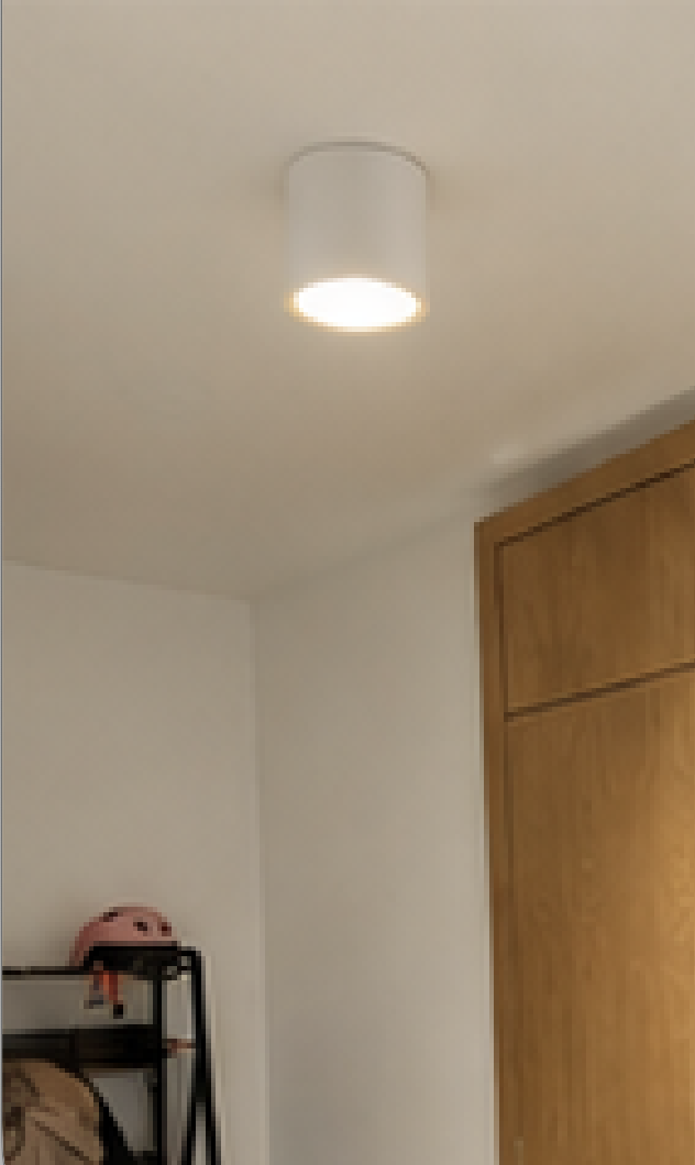 Reference: white cylindrical surface-mounted downlight