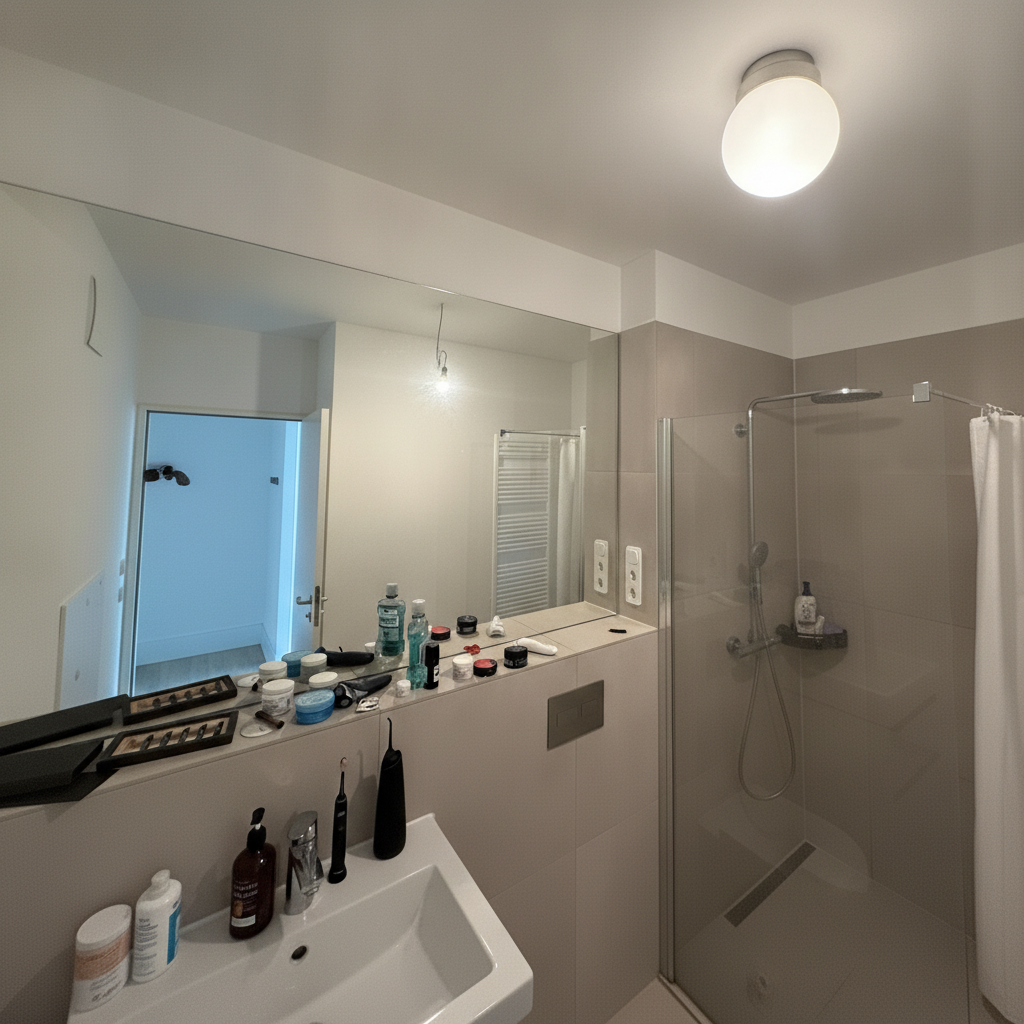 Shower bathroom — FRIHULT ceiling