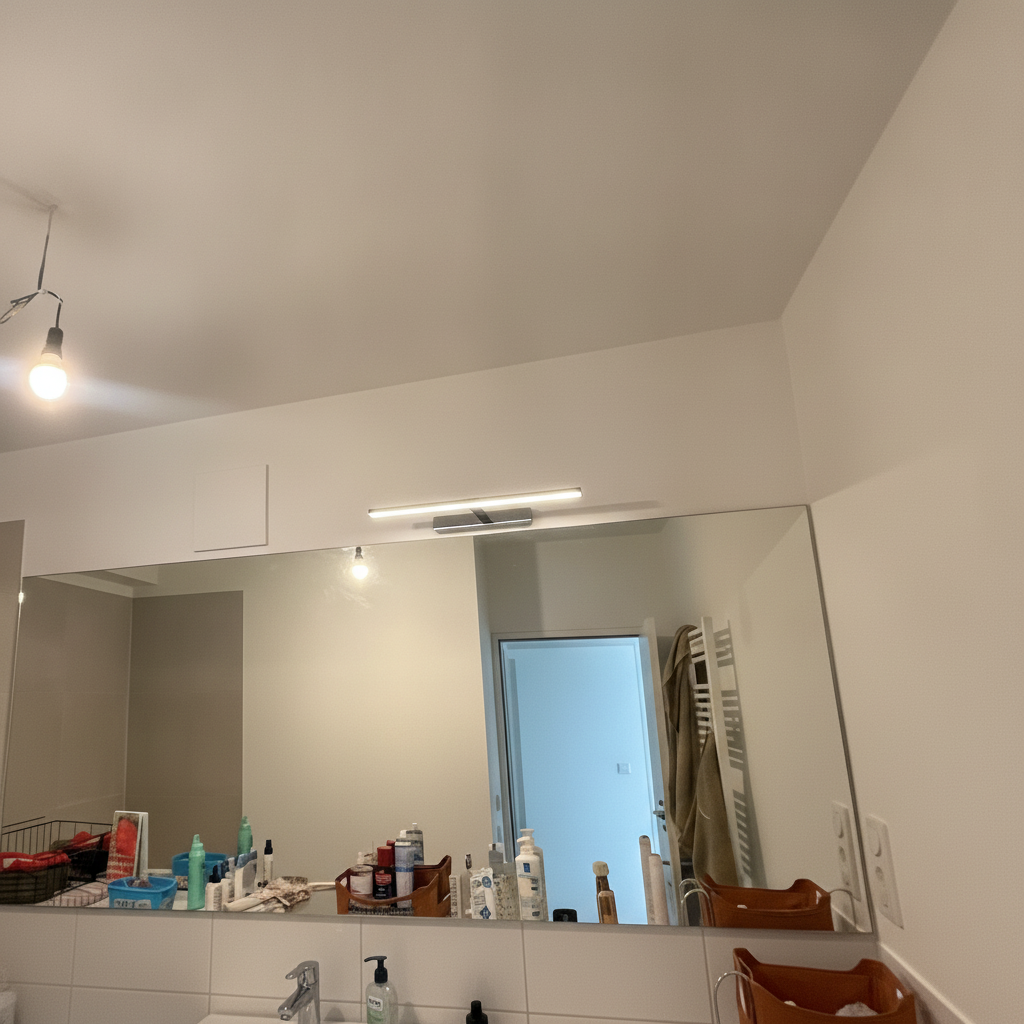 Bathroom — FLASKPOST 82 above mirror