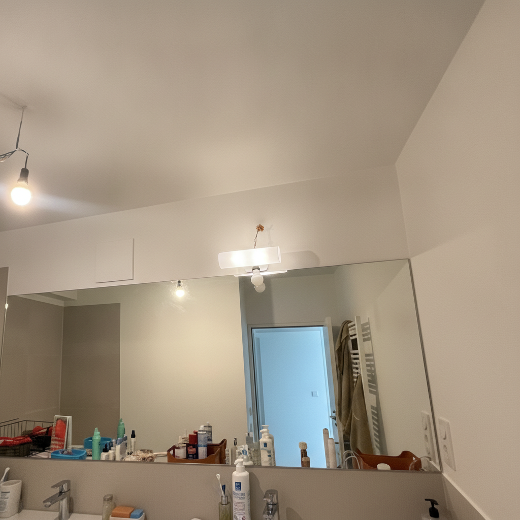 Bathroom — HAVSDUN above mirror