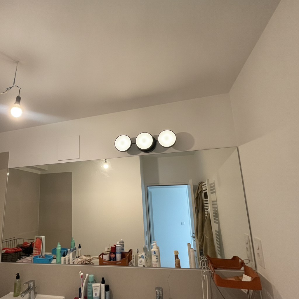 Bathroom — KABOMBA above mirror